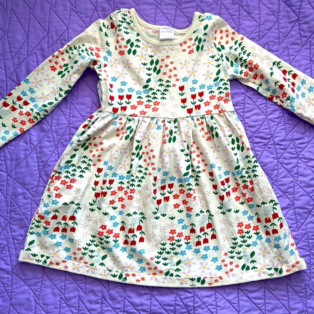 Hanna Andersson spring Easter bunny flowers dress
